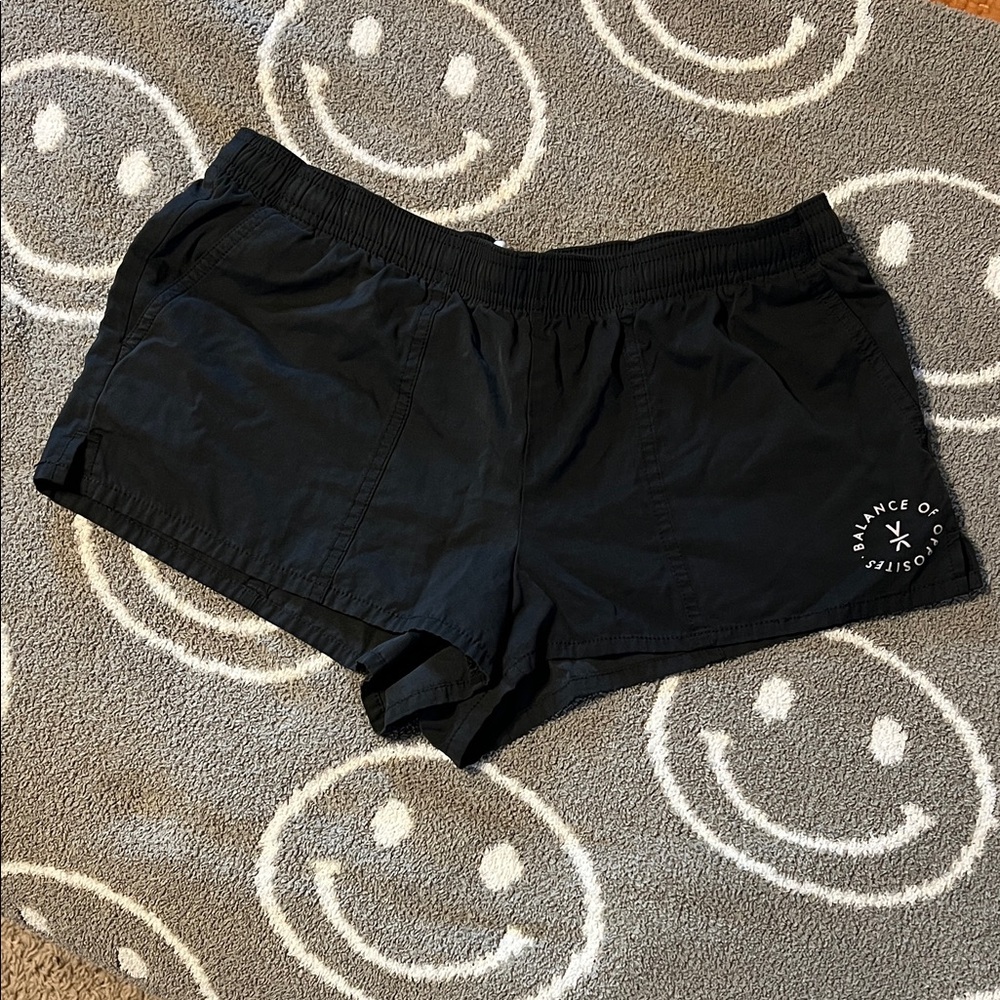 RVCA Balance Of Opposites Black Athletic Shorties